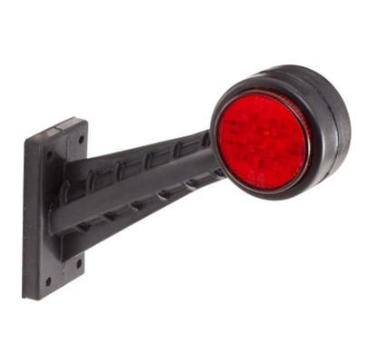 Lampă de gabarit lungă HELLA 2XS 357 004-041, LED, 30V, 12/24V, unghi de 60 de grade, sticlă transparentă, dreapta
